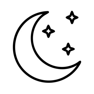 Basit hilal ve üç yıldızlı sanat simgesi