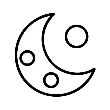 Yıldız çizgisi simge vektörlü hilal ayı