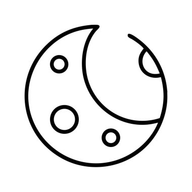 Ay 'ın biçimlendirilmiş yüzeyini gösteren minimalist simge