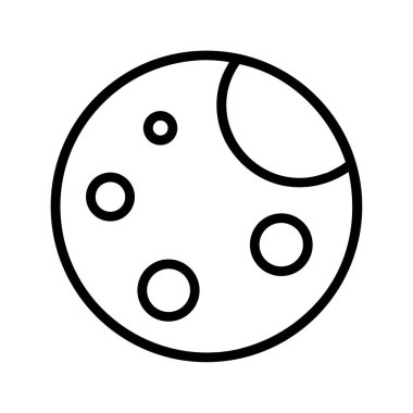 Minimalist ay veya gezegen kraterli simge