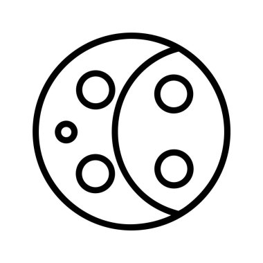 Kraterlerle biçimlendirilmiş hilal uydusu ana vektör sanatı.