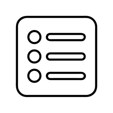 Web sitesi veya mobil uygulama ui için menü simgesini listele