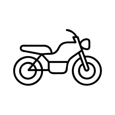 Minimalist motosiklet taslağı ikon vektör çizimi