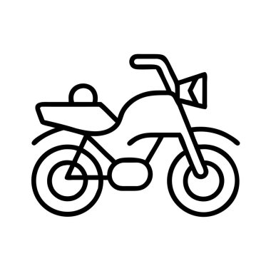 Motosiklet çizgisi simgesi tasarım vektörü çizimi