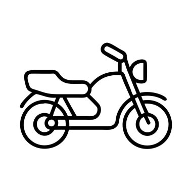 Araç taşımacılığının motosiklet çizgisi resim simgesi.