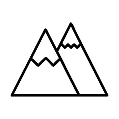 Kar tepeleri basit vektörlü dağ aralığı simgesi