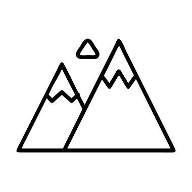 Dağ aralığı ana hatları simgesi üzerinde tek bir tepe ile