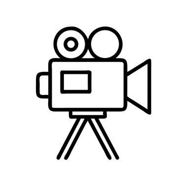 Tripod video üretiminde klasik film kamera simgesi