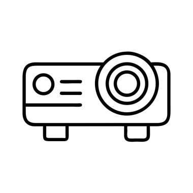 Video projektörü aygıt çizgisi resim simgesi tasarımı