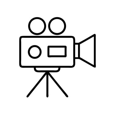 Sinema ve video için Retro film kamera ana hatları simgesi