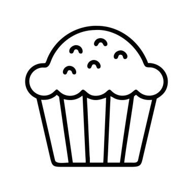 Çizgili kek ya da kek ikonu.