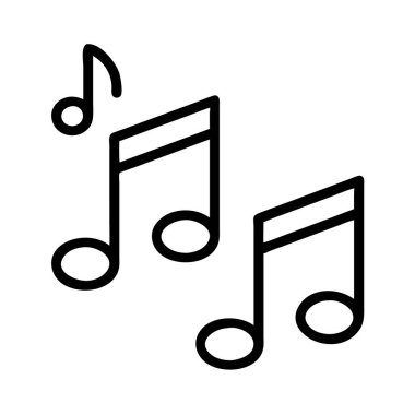 Ses ve melodi konsepti için müzik nota simgesi tasarımı