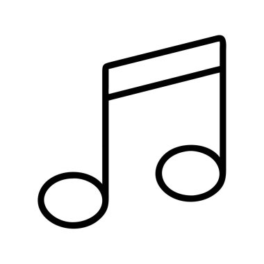 Minimalist nota simgesi ana hatları grafik vektörü