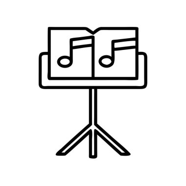 Nota ve nota simgesiyle müzik standı