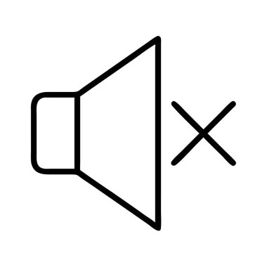 Dijital arayüzler için sessiz hoparlör sesi simgesi kapat