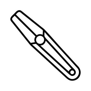 Saç düzleştirici düz demir güzellik tasarım aracı simgesi