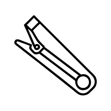 Manikür ve pedikür için tırnak makası sanat simgesi