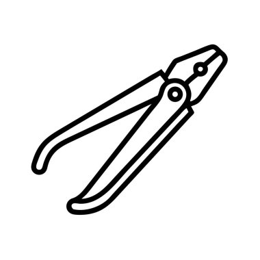 Çeşitli kullanım için pense el aracı ana hatları simgesi tasarımı