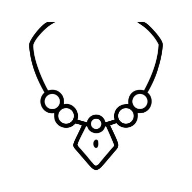 Zarif kolyeli ikonik basit sanat kolyesi.