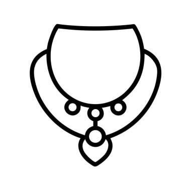 Zarif kolye sanat eserine sahip stilize kolye simgesi