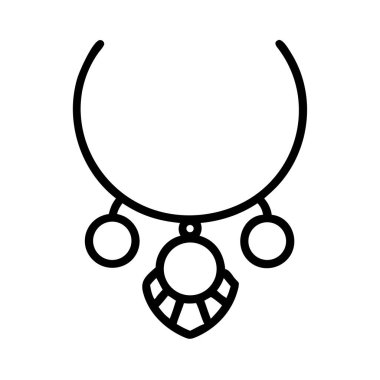 Dekoratif kolye tasarımlı şık bir kolye simgesi