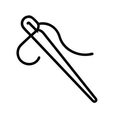 Dikiş ve zanaat projeleri için iğne ve iplik simgesi