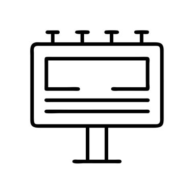 Reklam panosunun minimalist ana hatları simgesi