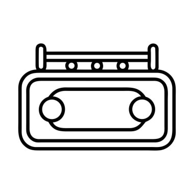 Ses kasedi teybi manyetik müzik kaydedici satırı simgesi