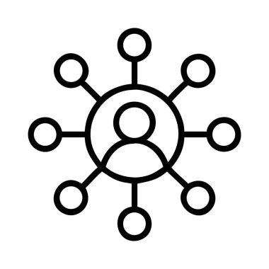 Kullanıcı ağı bağlantıları sosyal medya konsepti simgesi