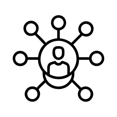 Kullanıcı ağı ve bağlantı simgesi, sosyal medya merkezi