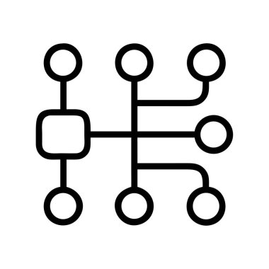 Ağ bağlantısı mimari sistemi simgesi illüstrasyonu