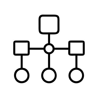 Hiyerarşik yapı ağ bağlantı diyagramı simgesi