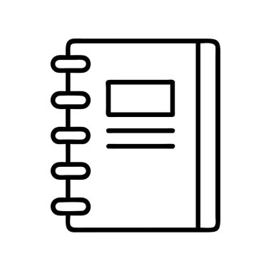 Eğitim ofisi için Spiral bağlı dizüstü bilgisayar özet simgesi