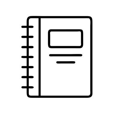 Planlama, çalışma ve çalışma için sarmal dizüstü bilgisayar simgesi