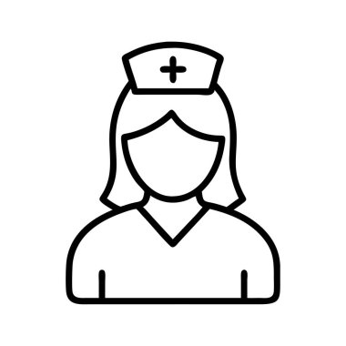 Hemşire Tıbbi Avatar simgesi grafik tasarımı