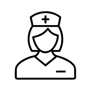 Hemşire ikonu profesyonel tıbbi bakım sembolü avatarı