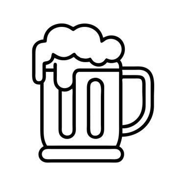 Köpüklü köpüklü bira kupası vektör çizimi