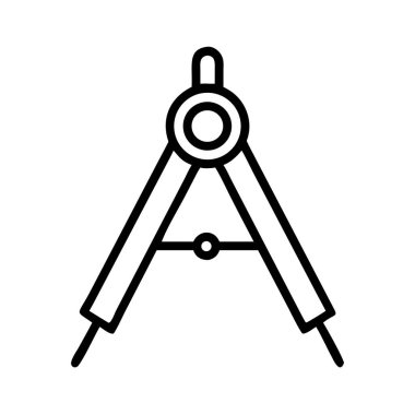Geometri ve tasarım çalışmaları için pusula aracı çiziliyor.