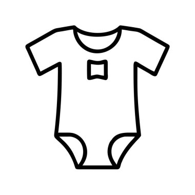 Bebek tulumunun ya da vücut giysisinin basit bir sanat simgesi.