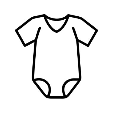 Bebek tulumu çizgisi ikon çizimi tasarımı
