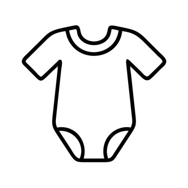 Bebek giysisi tasarım için ana hatlı simge grafik ögesi