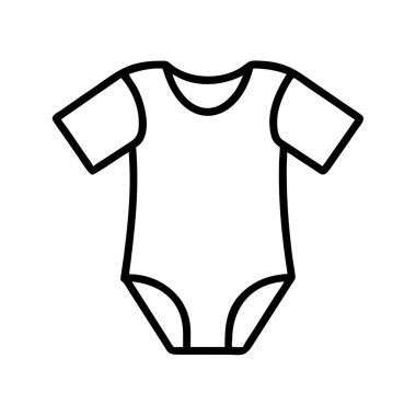 Bebekler ve yeni doğanlar için bebek giysisi taslak simgesi