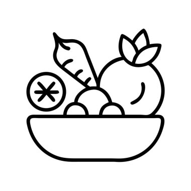 Taze üretim kase çizgisi grafik ögesi