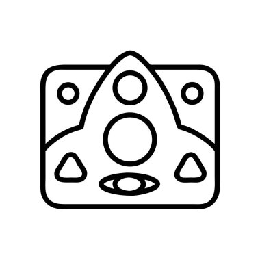 Gelecekçi denetim paneli çizgi çizim sembolü