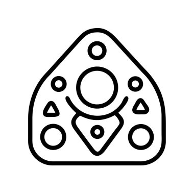 Gizemli ruh çağırma tahtası düz çizgi simgesi tasarımı