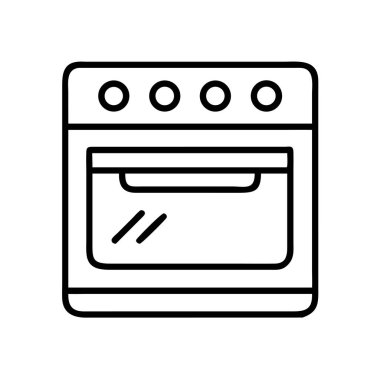 Mutfak fırınının yemek hazırlama simgesi.