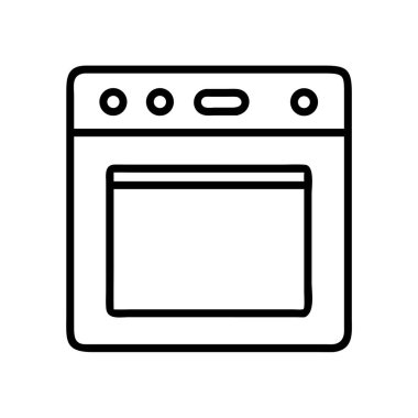 İzole edilmiş mutfak fırını ikonu
