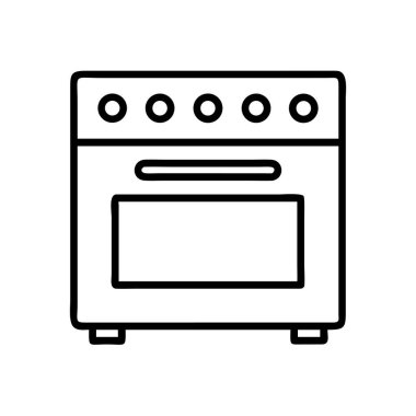 Mutfak fırın menzili ve beş adet ana hatlı simge