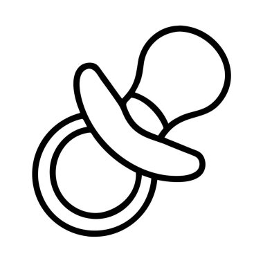 Yeni doğan bakım ürünü için bebek emziği taslak simgesi