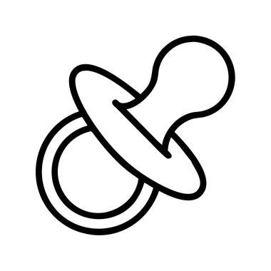 Yeni doğan bakımı için bebek emziği ana hatları vektör simgesi